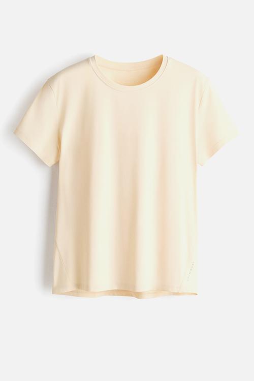 Cooling running t-shirt with drymove. - butter yellow