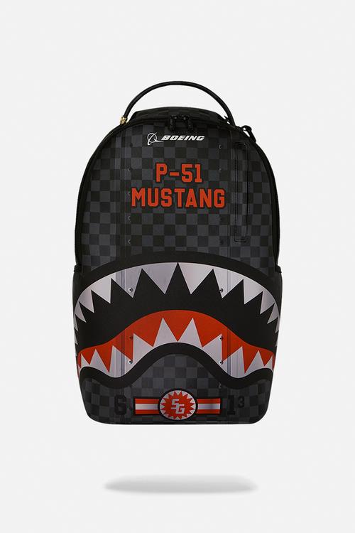 Boeing P-51 Mustang Sharkmouth Backpack - Black