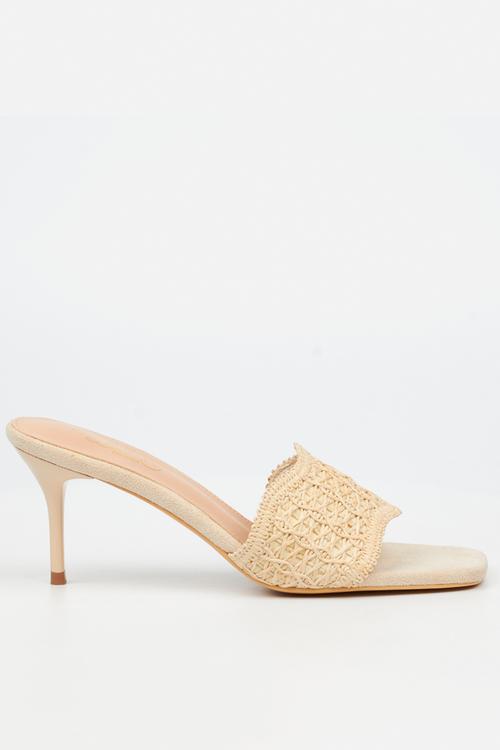 Macrame 1 macrame heel - ivory