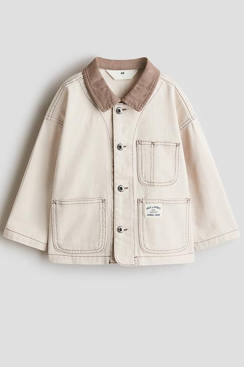 Utility twill jacket - light beige