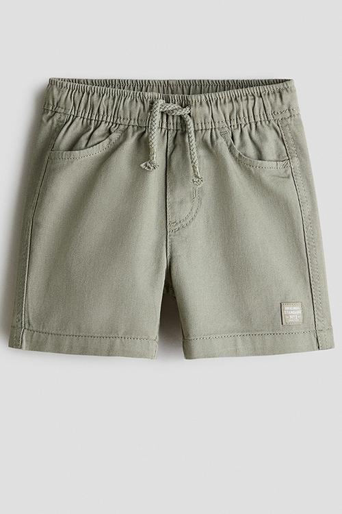 Twill shorts - light khaki green