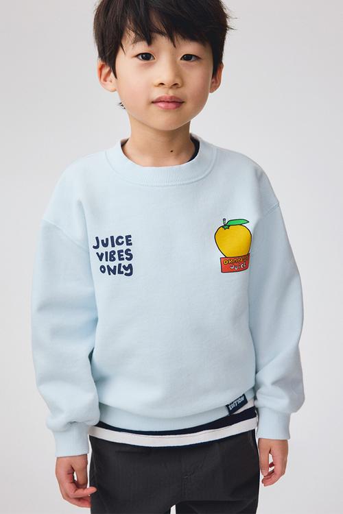 Printed sweatshirt - light blue/juice vibes