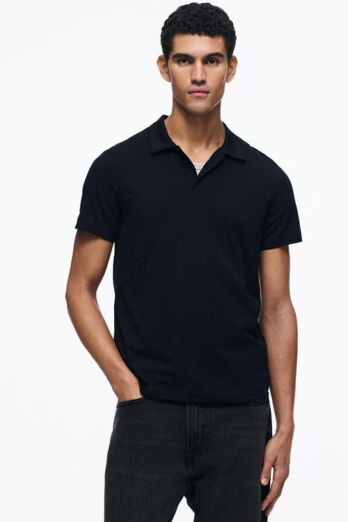 Slim fit polo shirt  - black