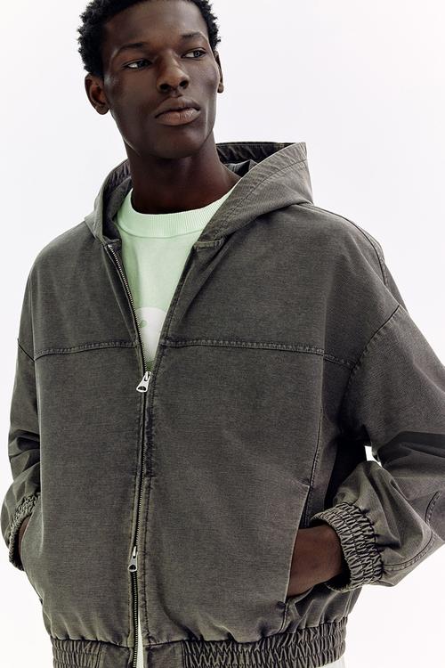 Hooded jacket - dark grey