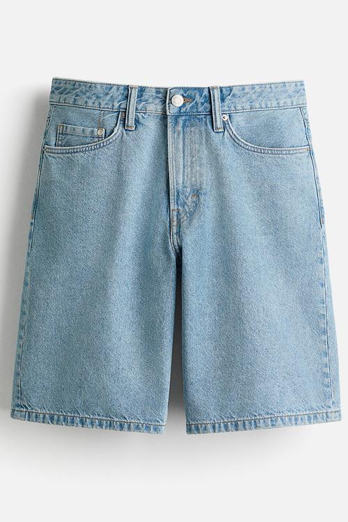 Relaxed fit denim shorts - light denim blue