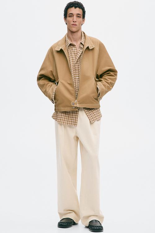 H&M Atelier: Loose fit denim trousers - cream