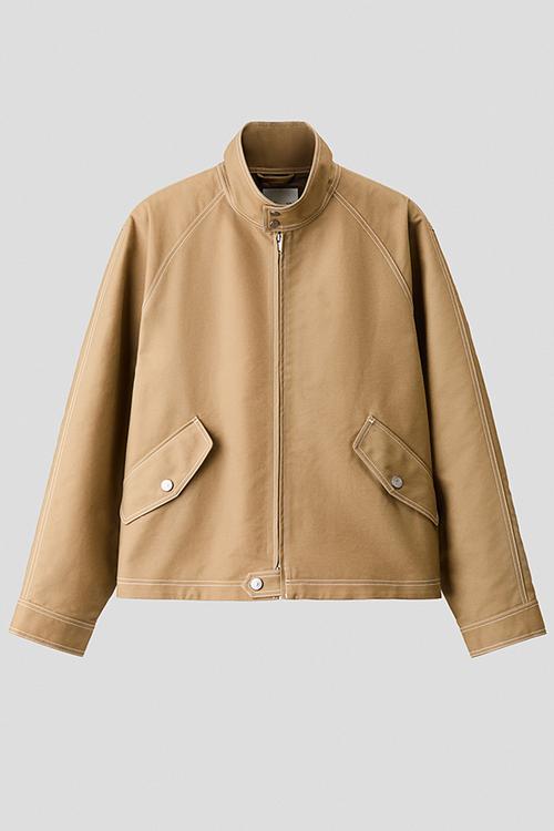 H&M Atelier: Cotton workwear jacket - dark beige