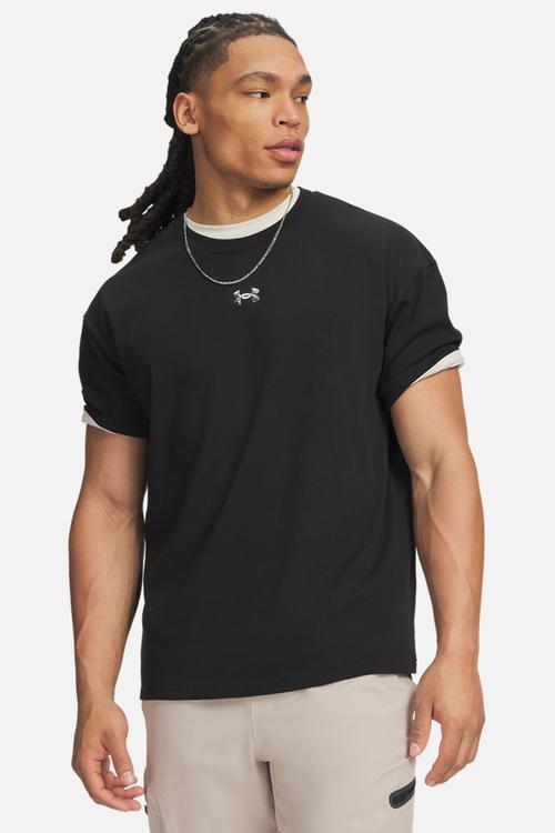 UA M HWT METAL LOGO SS - Black