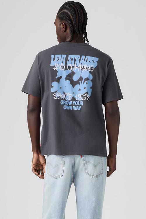 VINTAGE FIT GRPHC TEE ZA - GROW YOUR OWN WAY GREY PINSTRIPE