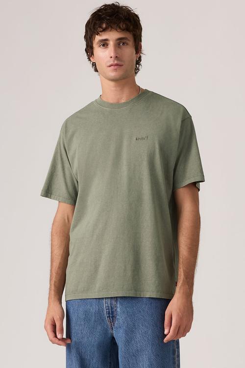 RED TAB VINTAGE TEE - A0637-0189 GARMENT DYE MULLED BASIL