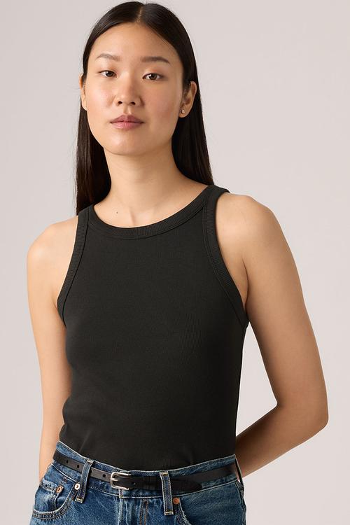 Essential Racer Tank - Caviar Rib