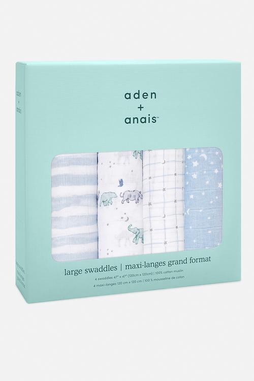 Large Swaddles Cotton Muslin 4Pk - Rising Star 4-Pack
