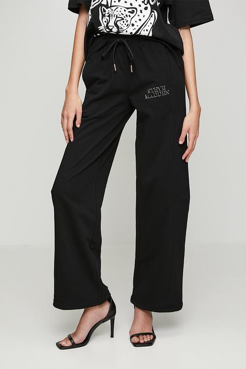 Ladies molly wideleg jogger - black