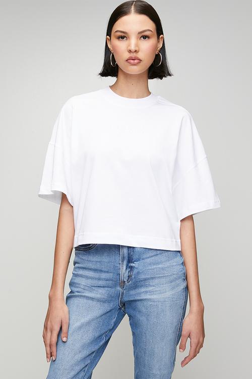 Ladies penelope boxy t-shirt - white