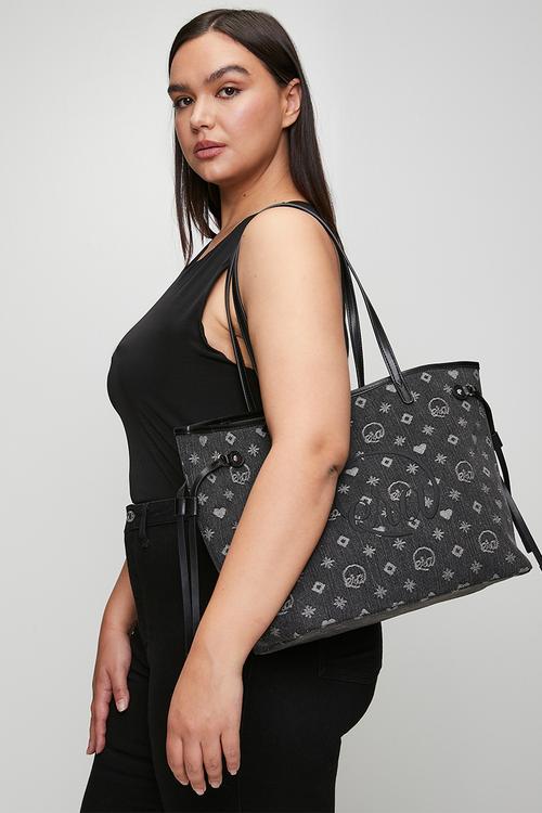 Muse Denim Bag  - Black And Denim