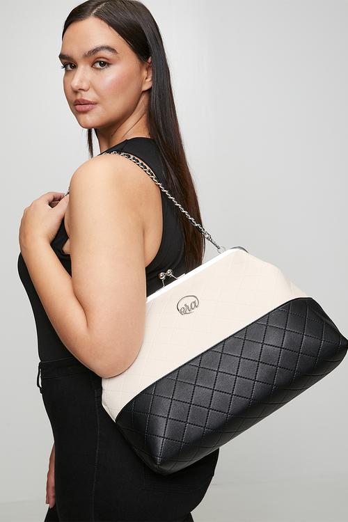 Limited Edition  Kiss And Tell Oversized Bag  - Black And White