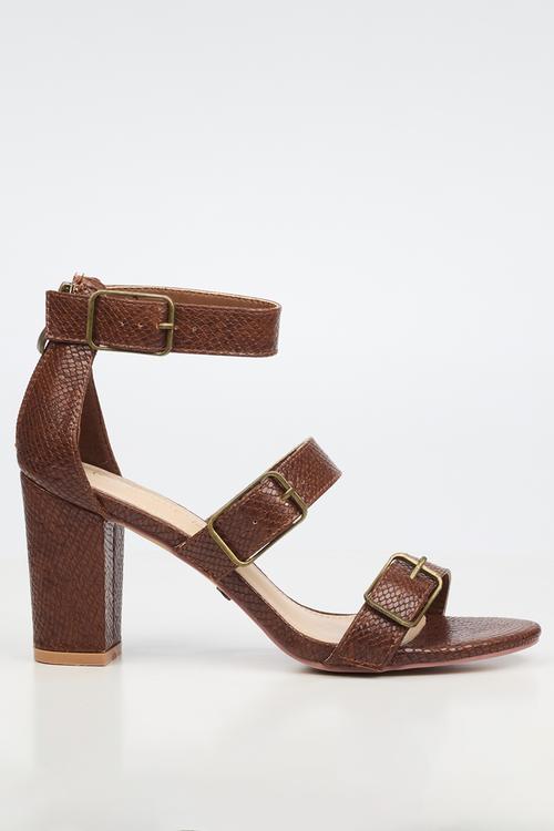 Jaydin 1 strappy ankle strap heel - chocolate