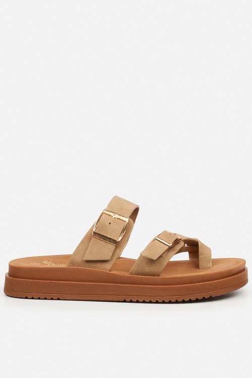 Slope 1 toe post sandal - taupe