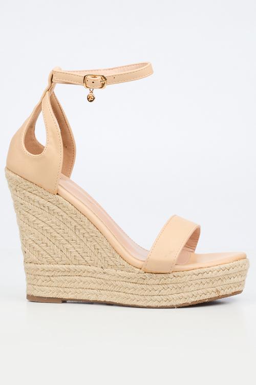 Moniker 12 cut-out platform wedge - natural