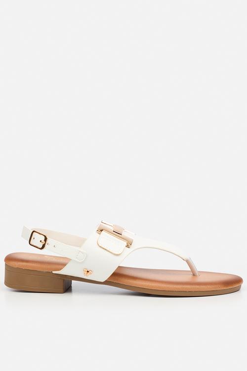 Tisha 1 t-bar sandal - white