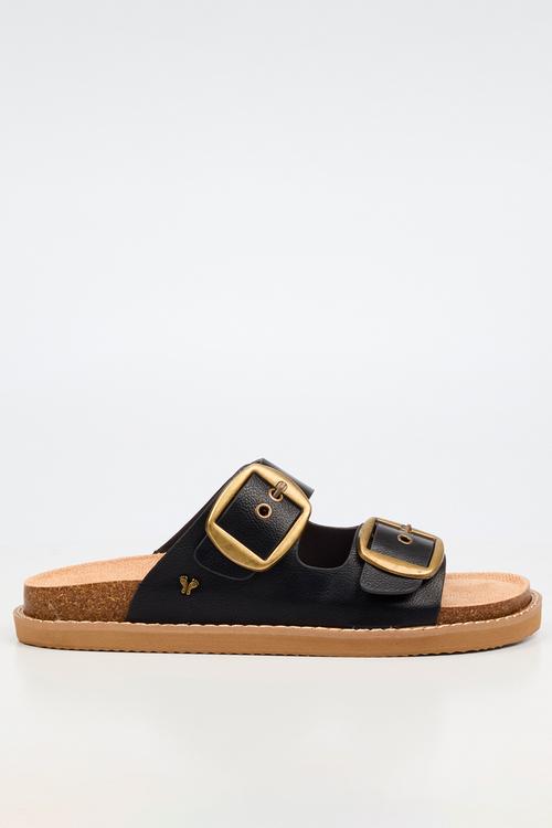 Charli 1 big buckle sandal - black