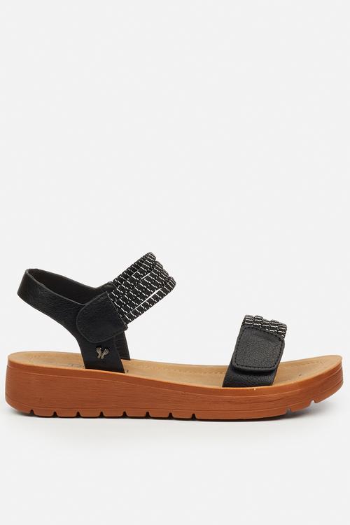 Xara 8 ankle strap sandal - black