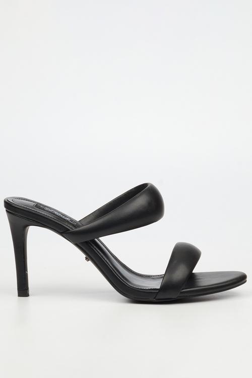 Nelly 7 double strap heel - black