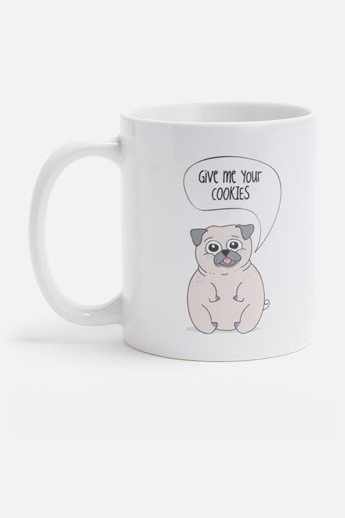 Hungry pug mug
