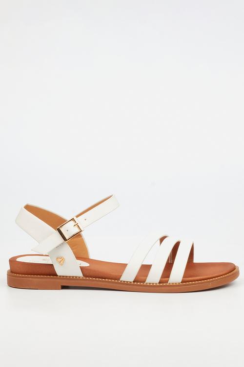 Ellie 11 ankle strap sandal - white
