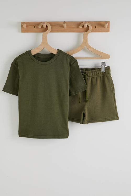 Tee & short set - olive