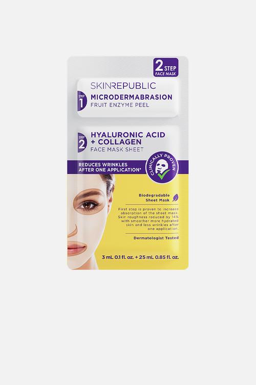 2 Step Hyaluronic Acid + Collagen Face Mask