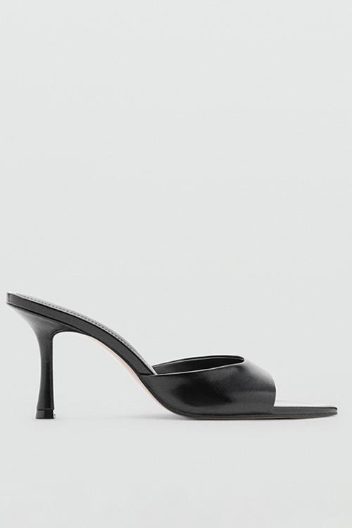 Pepybl pointed sandal heel - black