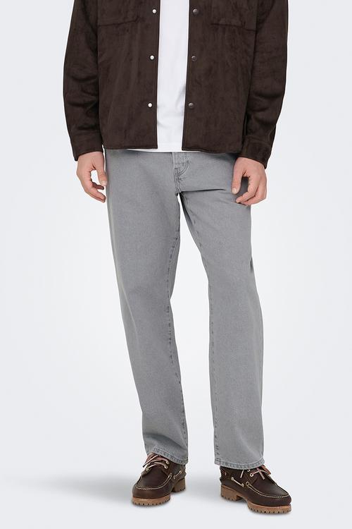 Edge Straigh Box Tai DNM - Light Grey Denim