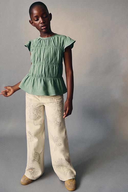 Jeans Flor - Light Beige