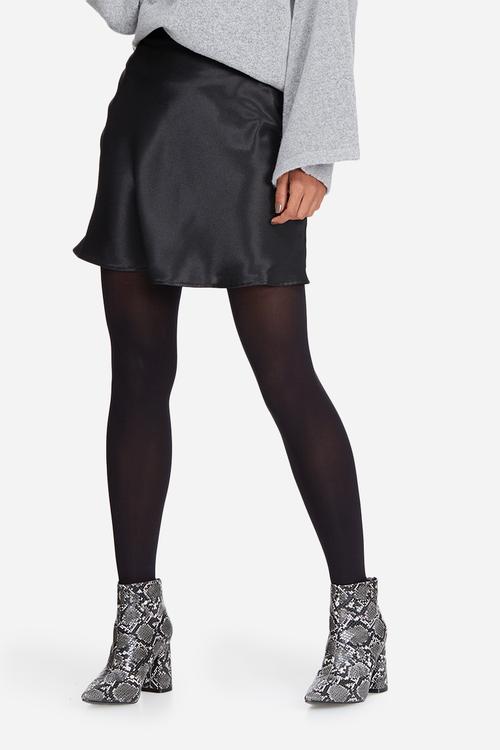 Satin mini skirt