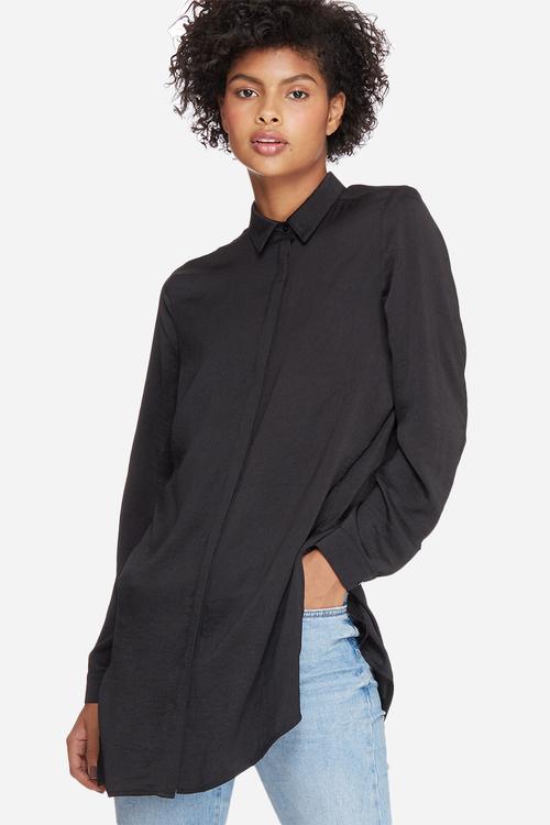 Silky longer length shirt