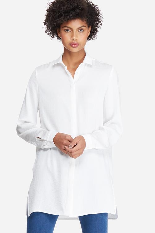 Silky longer length shirt