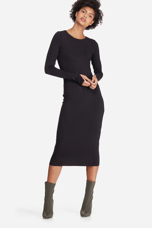 Scoop back bodycon dress