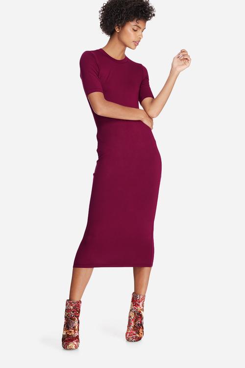 Short sleeve midi bodycon