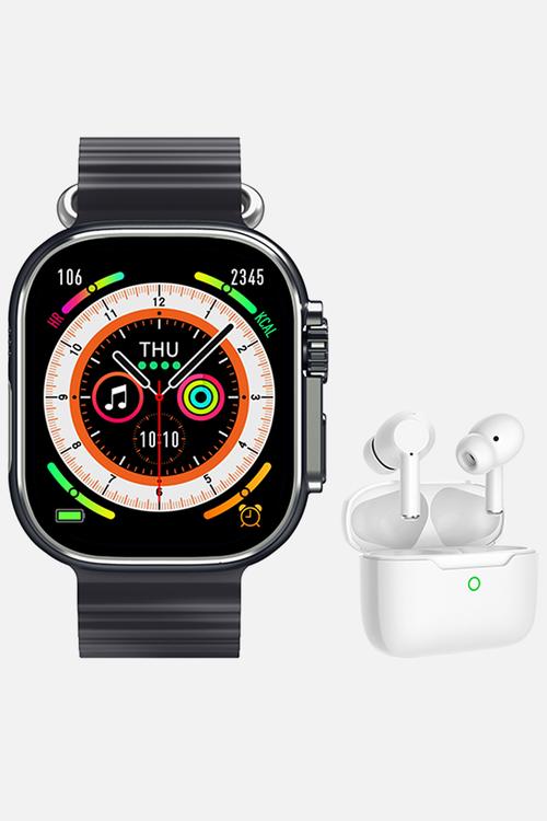 A8 ULTRA-1 Smart Watch Set - Black