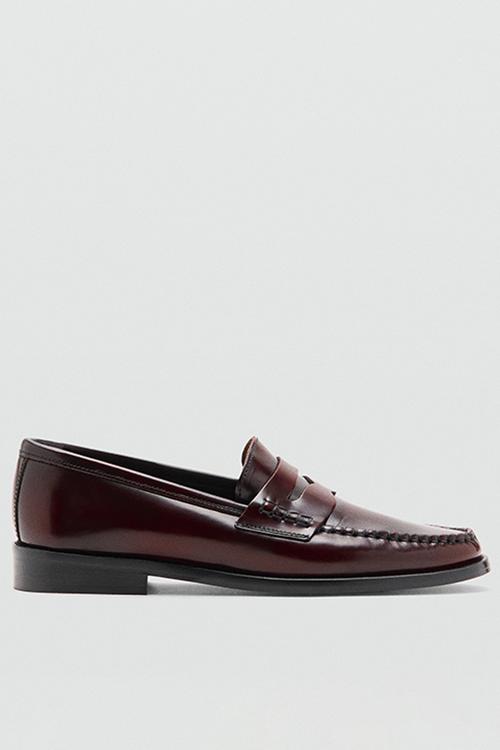 Louisa leather loafer - dark red
