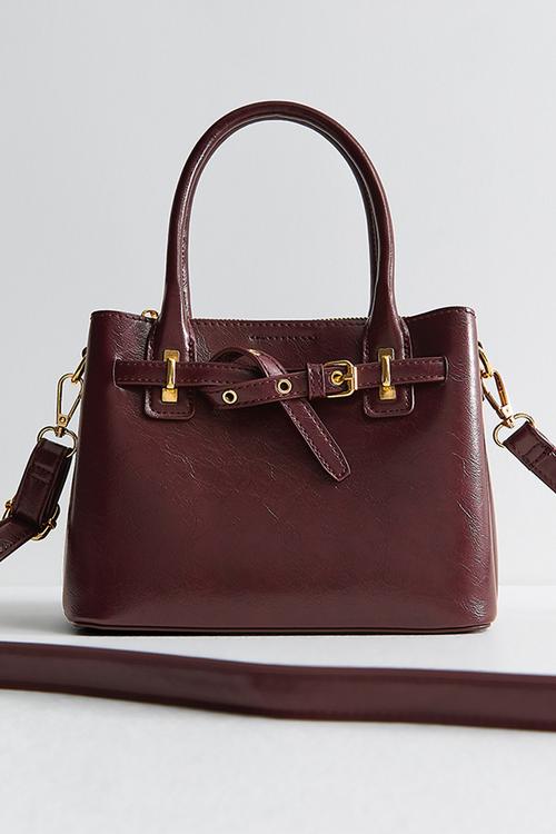 Mini Anna Belted Xbo - Dark Burgundy