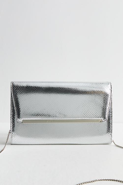 Effie Liz Bar Clutch - Silver