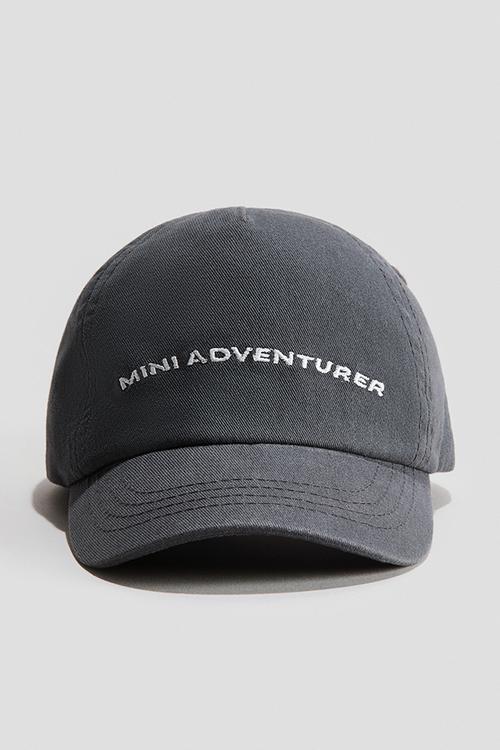 Cotton cap - dark grey/mini adventurer