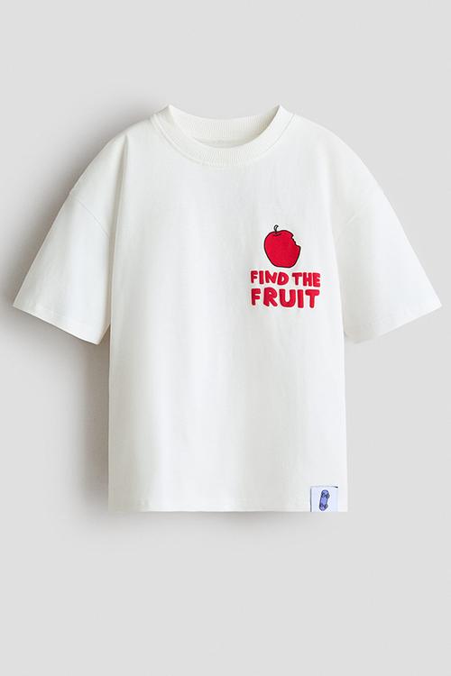 Printed t-shirt - white/fruit