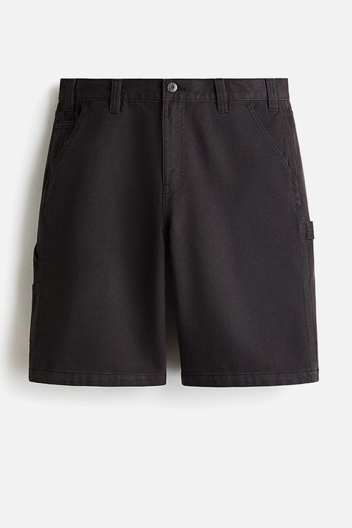 Relaxed fit carpenter shorts - black