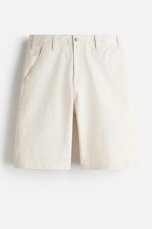 Relaxed fit carpenter shorts - white