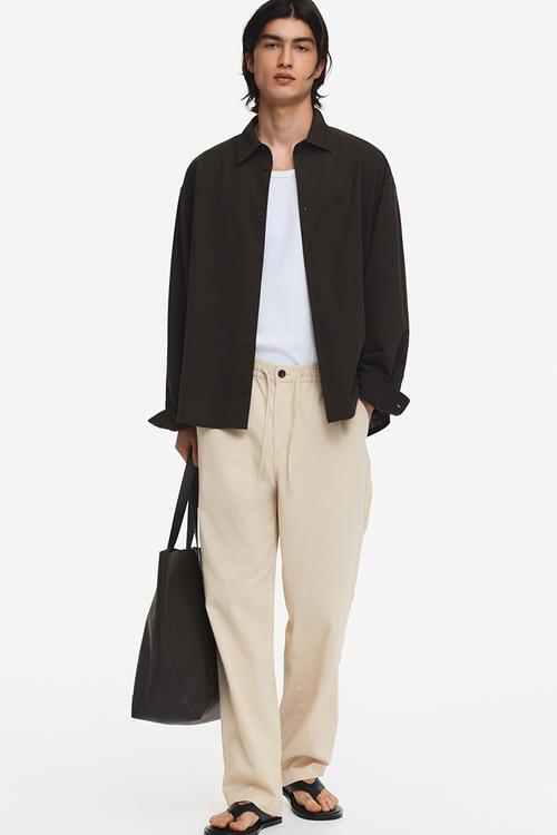 Relaxed fit trousers - beige