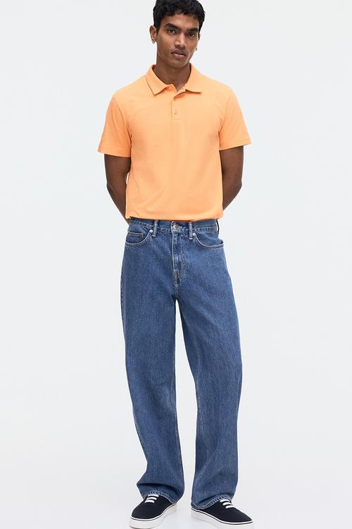 Slim fit polo shirt  - orange