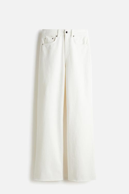 Wide high jeans - white